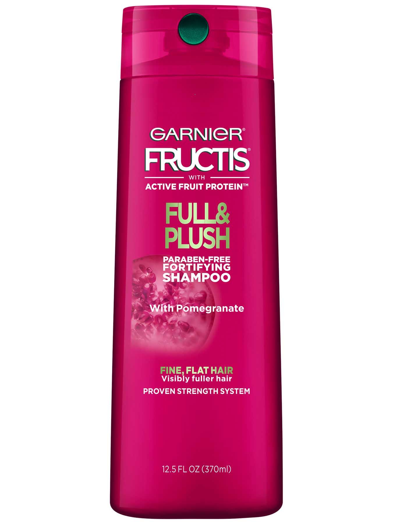 Garnier Fructis Full & Plush Shampoo Front Of Bottle